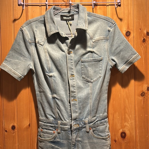 SEROYA Fallon denim jumpsuit - Picture 2 of 11